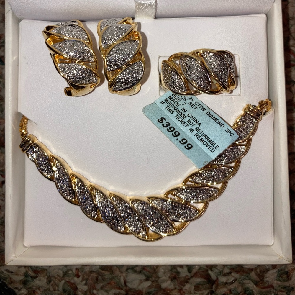 3 Piece Gold Jewelry Set
